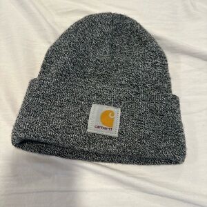 Carhartt A18 Sz: OS Dark Heather Gray beanie Winter Hat Center Logo.